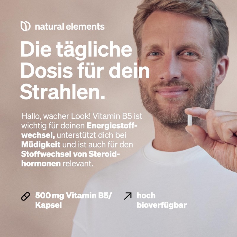 Vitamin B5 - 240 Capsules - High Dose 500 mg