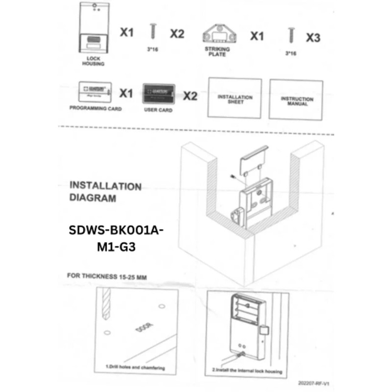 Armstrong Lock RFID Invisible/ Hidden RFID cabinet lock, Gen 3,