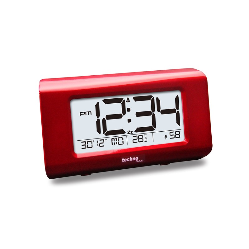 Technoline WT 197 Quartz Alarm Clock Metallic Red