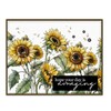 LZBRDY 2025 Sunflower Flowers Wish Words Stamps and Dies Set