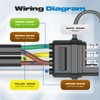 4 Pin 5 Wire Trailer Wiring Harness Kit, Malictele 50FT