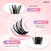 Individual Eyelashes Kit 600+ Pieces 30D-40D-50D-60D-80D-100D Volume Cluster Lashes Extensions,