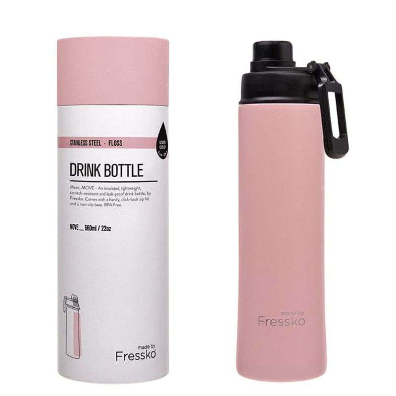 Fressko Insulated Stainless Steel Bottle Sip Lid 660ml, Clover