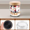 Glass jar with Bamboo lids 4 Set, 16oz overnight oats