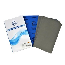 Aqua Maxx - Papel de lija húmedo o seco, 9 x 5.5 pulgadas, caja de 50 hojas de papel abrasivo para lijado automotriz, detallado, pulido automotriz, muebles de madera para carpintería (grano 2000, 50)