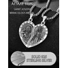 ADMETUS St Joseph Necklace Sterling Silver Miraculous Medal Virgin Mary