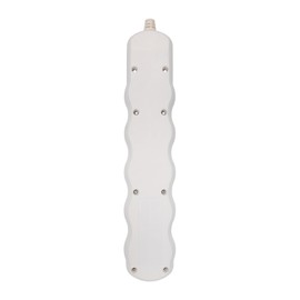 feletec 5-Way Power Strip without Cable and Plug Colour: White with Child Lock and 45 Degree Twisted Sockets Ideal for Large Plugs Only for Indoor Use IP20