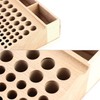 QWORK Leather Working Tool Holder, 98 Holes Wooden Leathercraft Tool