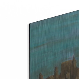 Luxe Metal Art 'Manhattan Triptych 2' by Alicia Ludwig Metal Wall Art, 12" x 24"