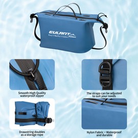 EULANT Waterproof Toiletry Bag for Travel, Nylon Wash Bags Men for Business Trip Outdoor Beach Dirty Clothes Fishing Wet Swimsuits, Waterproof Zip and PVC Inner Pocket, blue, travel bag