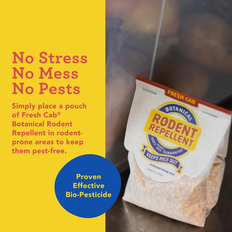 Fresh Cab Botanical Rodent Repellent - Environmentally Friendly, Keeps Mice