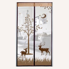 Magnetic Deer Design Door Mosquito Net 90x210cm Door Mosquito Net