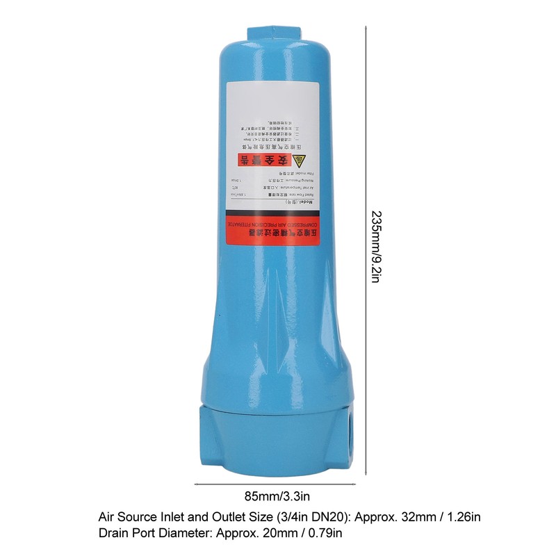 Compressed Dryer Air Filter Clear Thread No Leakage Thickened Housing