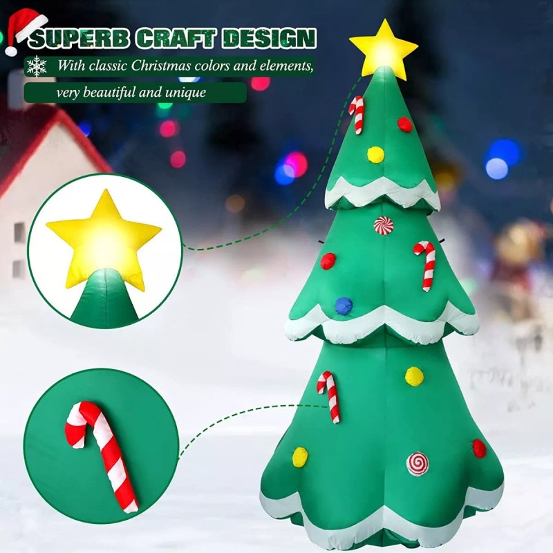 Swilpool Inflable Arbol Navidad 1.8mts Luz Led Exterior-interior
