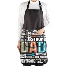 UJIMS Carpenter Gift Woodworking Apron for Dad Husband Boyfriend Grandpa Mechanic Apron Builder Handyman Gifts (Woodworking Apron)