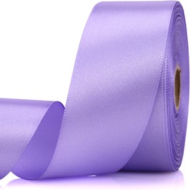 NISDOCF Light Purple Ribbon-1-1/2 Inch 30 Yards Light Purple Solid Satin Ribbon for Gift Wrapping,Craft Floral Bouquets,Wedding Party,Timeless Flower,Decoration Floral Hair,Balloons