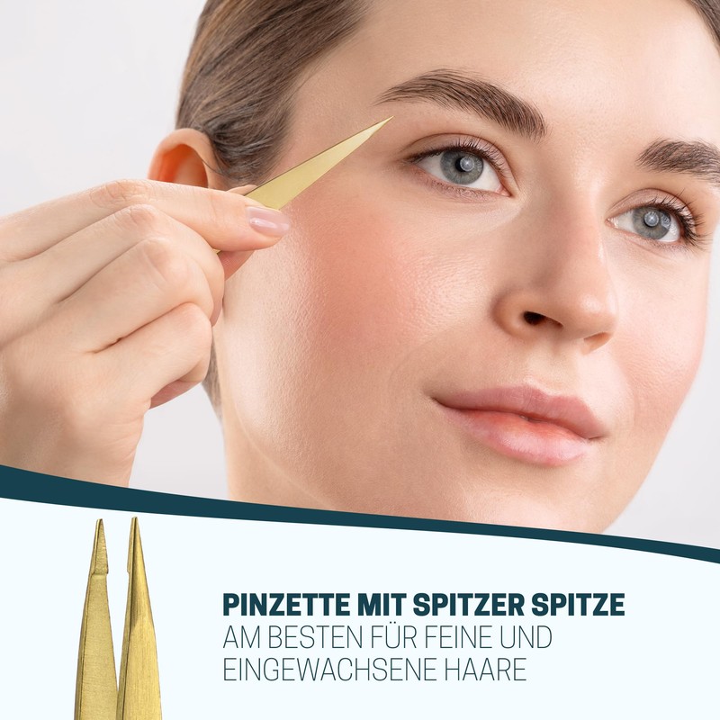 KLINGENHELD® Precise Tweezers Set with Hand-Cut Tips - Perfect for