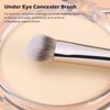 TEOYALL Dual-Ended Foundation Under Eye Concealer Brush, Sloped Angled Contour