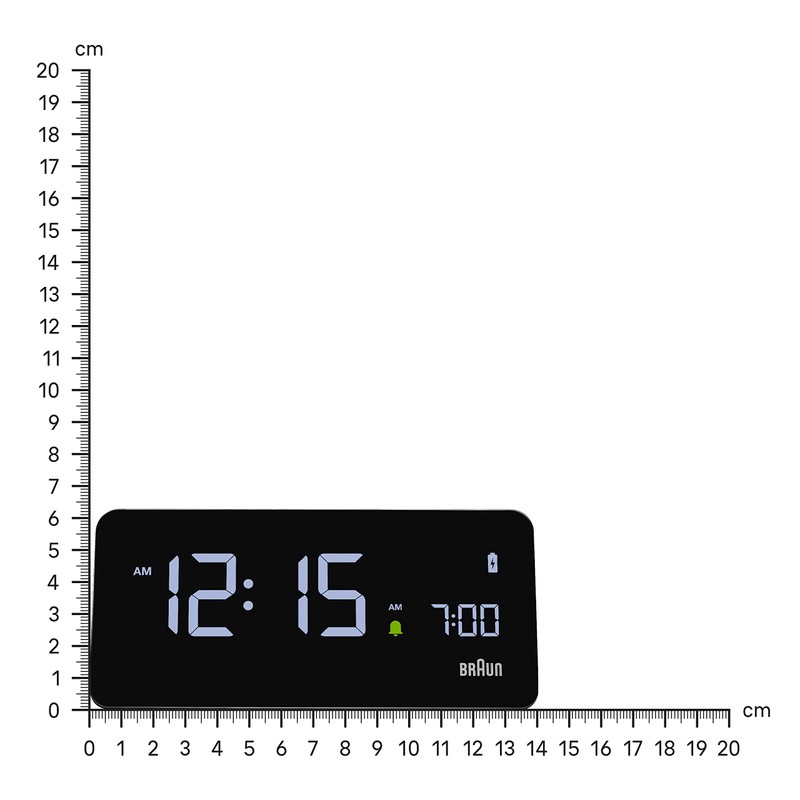 Braun Digital Alarm Clock with VA LCD Display, 10W Qi