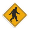 2 x 10cm Warning Bigfoot Sign Vinyl Stickers - Yeti
