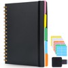 ihaspoko A5 Spiral Notebook with Coloured Dividers PVC Cover Ideal