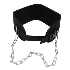 Mikinona 1Pc Weightlifting Waist Belt with Chain Durable Fitness Pull Up Strength Training Equipment Comfortable Design for Safe Exercise for Gym and Home Workouts