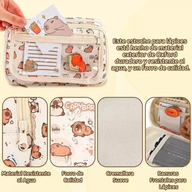 Yx Estuche Para Lápices Capibara, Tamaño Grande, Para B