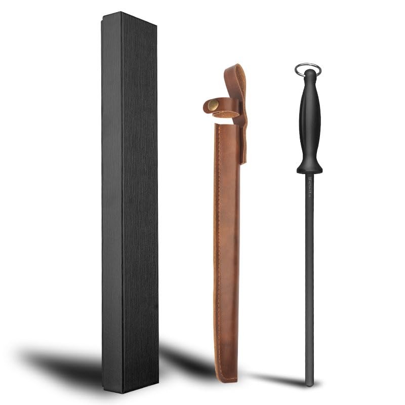Efficient 12 Inch Honing Steel Sharpening Rod Knife Sharpener Steel