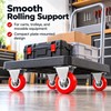 4-Pack Red PVC Swivel Caster Wheels, 1-Inch Furniture Replacement Casters