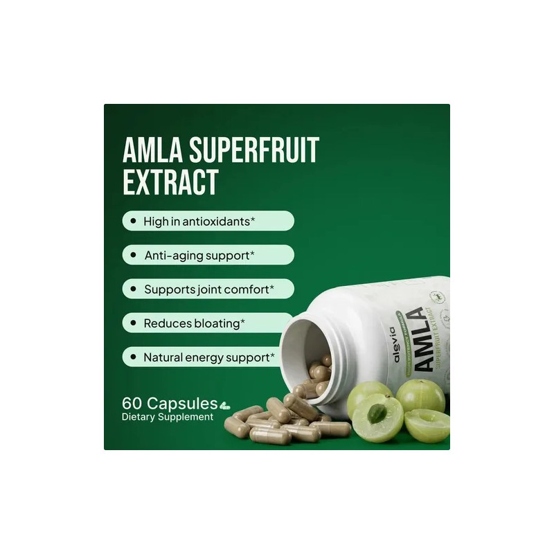 Alevia Cápsulas Orgánicas Amla De 1000 Mg Grosella Espinosa