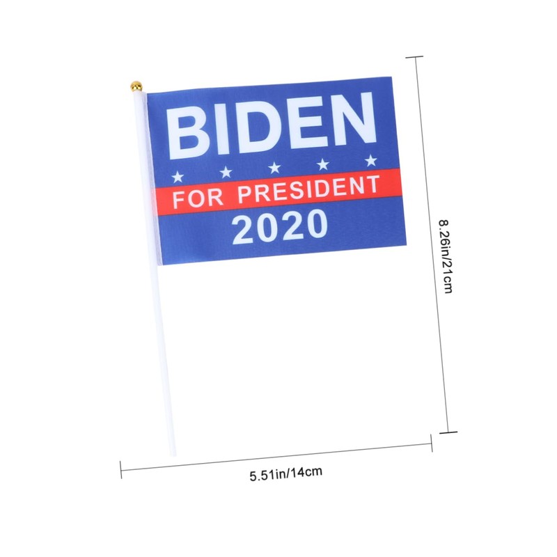 KONTONTY 10pcs President Hand Flags Vibrant Parade Banners with Durable