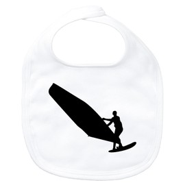 Huuraa Baby Lätzchen Windsurfen Silhouette Geschenk White Bio Baumwolle Windsurfen Präsent