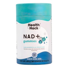 Nad+ Resveratrol Gomitas 180 Gummies Para 3 Meses Health Hack Sabor Mora azul