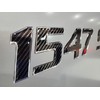 Domed 3D Boat Registration Numbers and Letters Sport Series Carbon