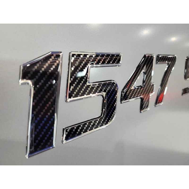 Domed 3D Boat Registration Numbers and Letters Sport Series Carbon