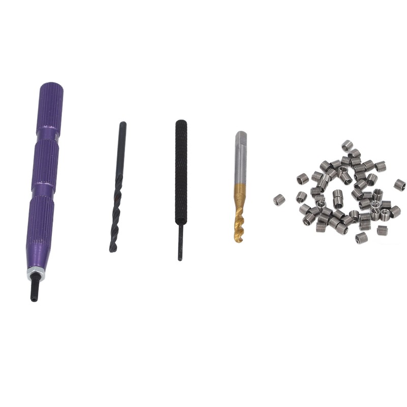 54 Pieces Metric Thread Repair Set M2.5x0.45x2D Stainless Steel Thread