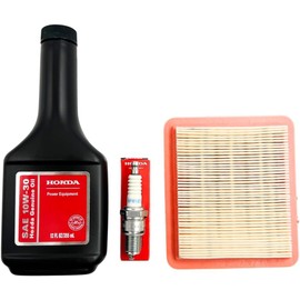 Honda Lawn Mower Tune Up Kit for GCV160, GCV170, GCV190LA, GCV200, GC190 & GC160 Engine - Kit Includes 17211-Z8B-901 Air Filter, 98079-55846 Spark Plug and 08213-10W30 12oz Bottle of 10W-30 Motor Oil