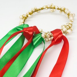 Christmas Theme Colors Gift Wrapping Satin Ribbon for Flower Bouquet Arts Crafts Sewing 25 Yard Each Roll Ribbon for Merry Christmas Decoration (Christmas Red Green-1, 3/4 inch Width)