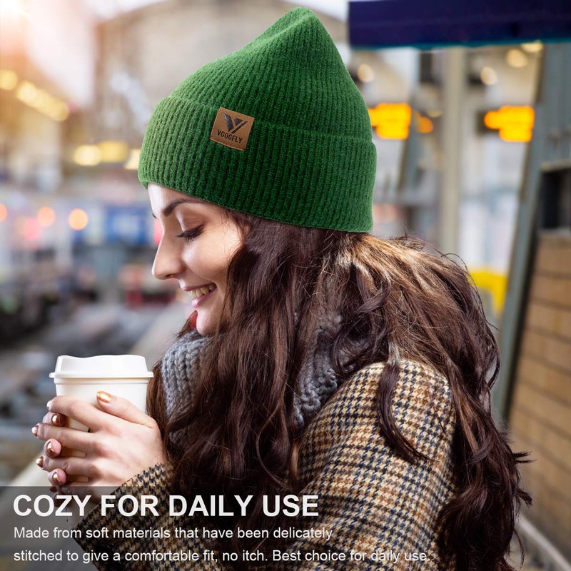 Vgogfly Women Knit Beanie Hats Slouchy Winter Knitted Hat Warm