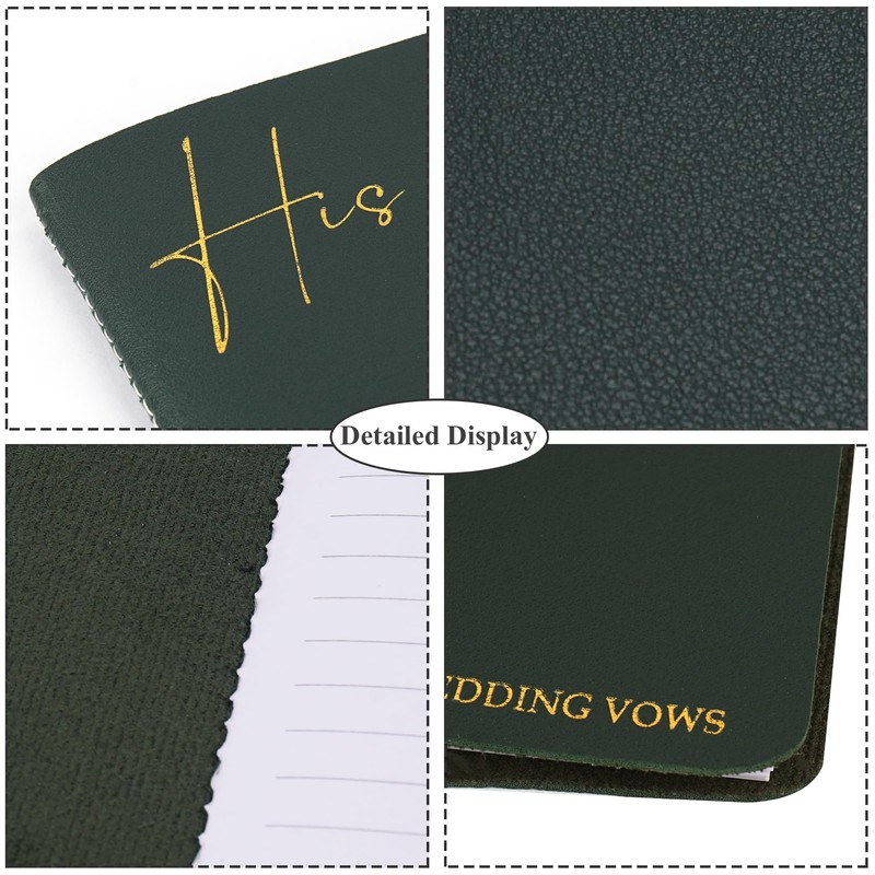 Jasenna 2 Pcs Wedding Vow Books His and Hers,Wedding Vows