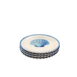 Sigrid Olsen Set of 4 Melamine Appetizer Plates, Ocean Life