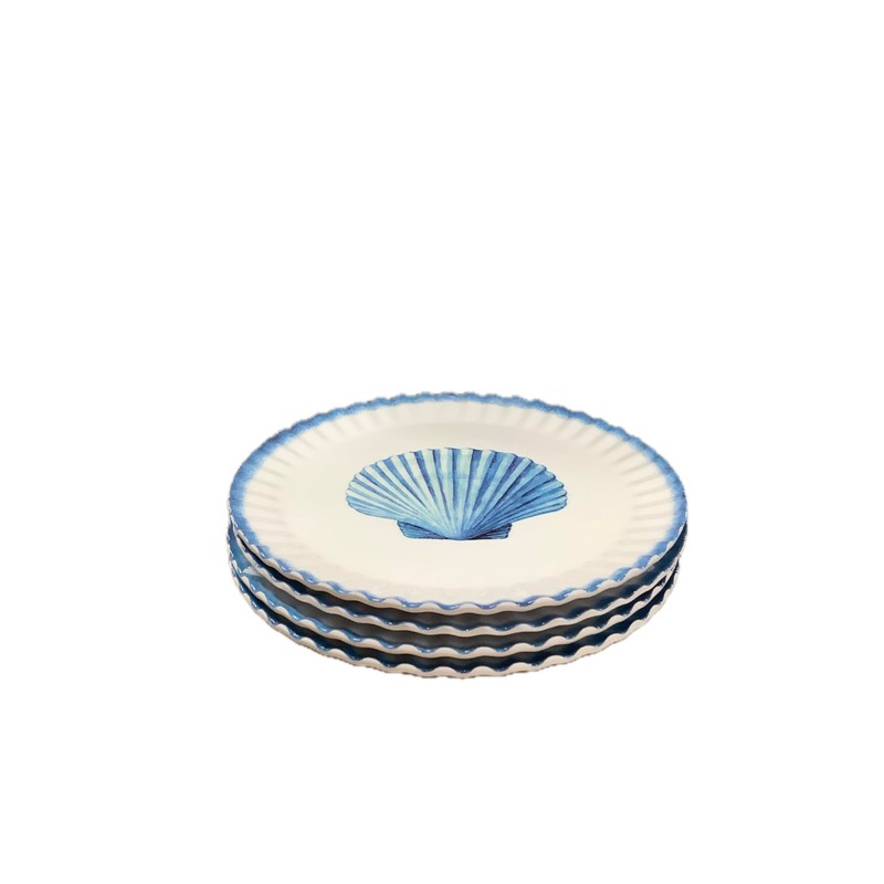 Sigrid Olsen Set of 4 Melamine Appetizer Plates, Ocean Life