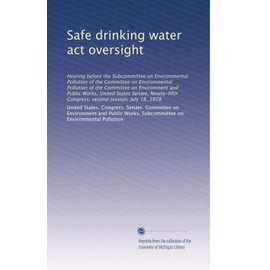 Safe drinking water act oversight