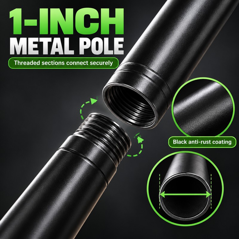 79 Inch Bird Feeder Pole, Heavy Duty 1 Inch Metal