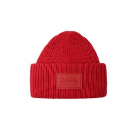 Coach Women's Patch Beanie, Sport RED
