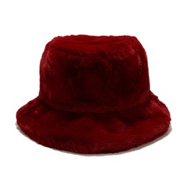 OCTEEN Winter Faux Fur Bucket Hat Fluffy Warm Unisex Hat for Women Men