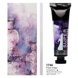 SUPER VISION Transparent Watercolor Paint Set Diverse Colors Layering 15ml (Willow Zhongyue + Yun Siyu + Maple Forest Evening) 3 Colors, 15ml Tubes for Illustration, Manga, Hobby, Art Supplies, Letter