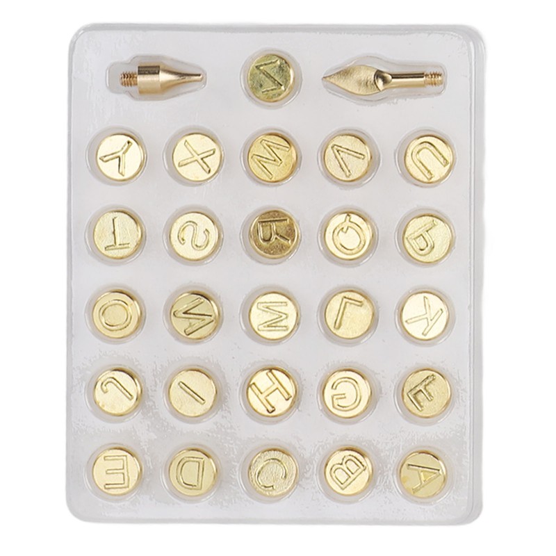 Letters Burning Tip 26 Letters Brass Alphabet Carving Tip for