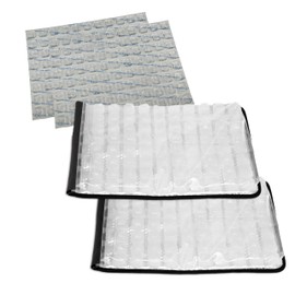 FlexiFreeze Party Mat Chiller - Food Cooling Buffet Cooler for Cold Serving (19" x 15") (Black 2 Pack)