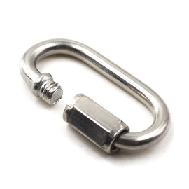 Flomore M10 Lock Quick Link Chain Connector 304 Stainless Steel Screw Lock Carabiner Pack Of 2